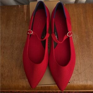 Rothy's Vibrant Red Pointed Flats